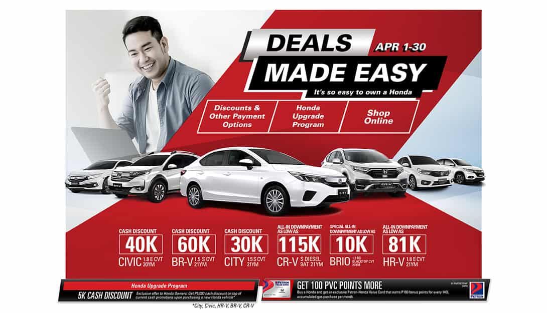 Honda Cars Philippines › Honda Launches Deals Made Easy Campaign This April