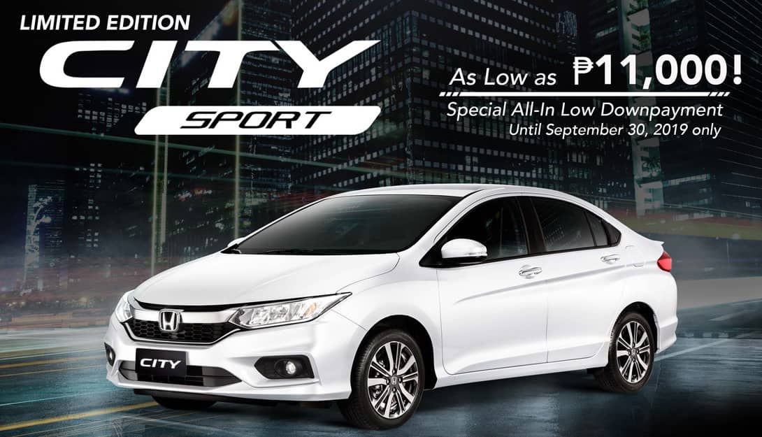 Honda Cars Philippines Honda Announces New City Sport S Special Financing Program Until September 30