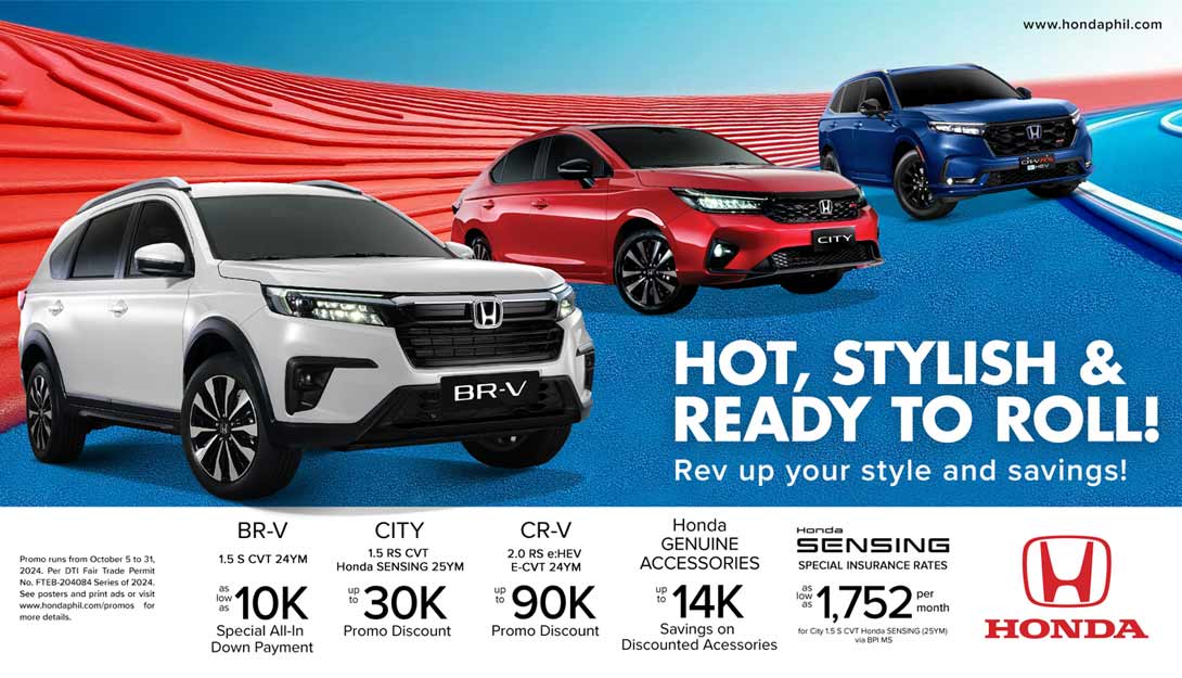 Deals and discounts await with Honda Cars PH “Hot, Stylish and Ready to Roll” Promo