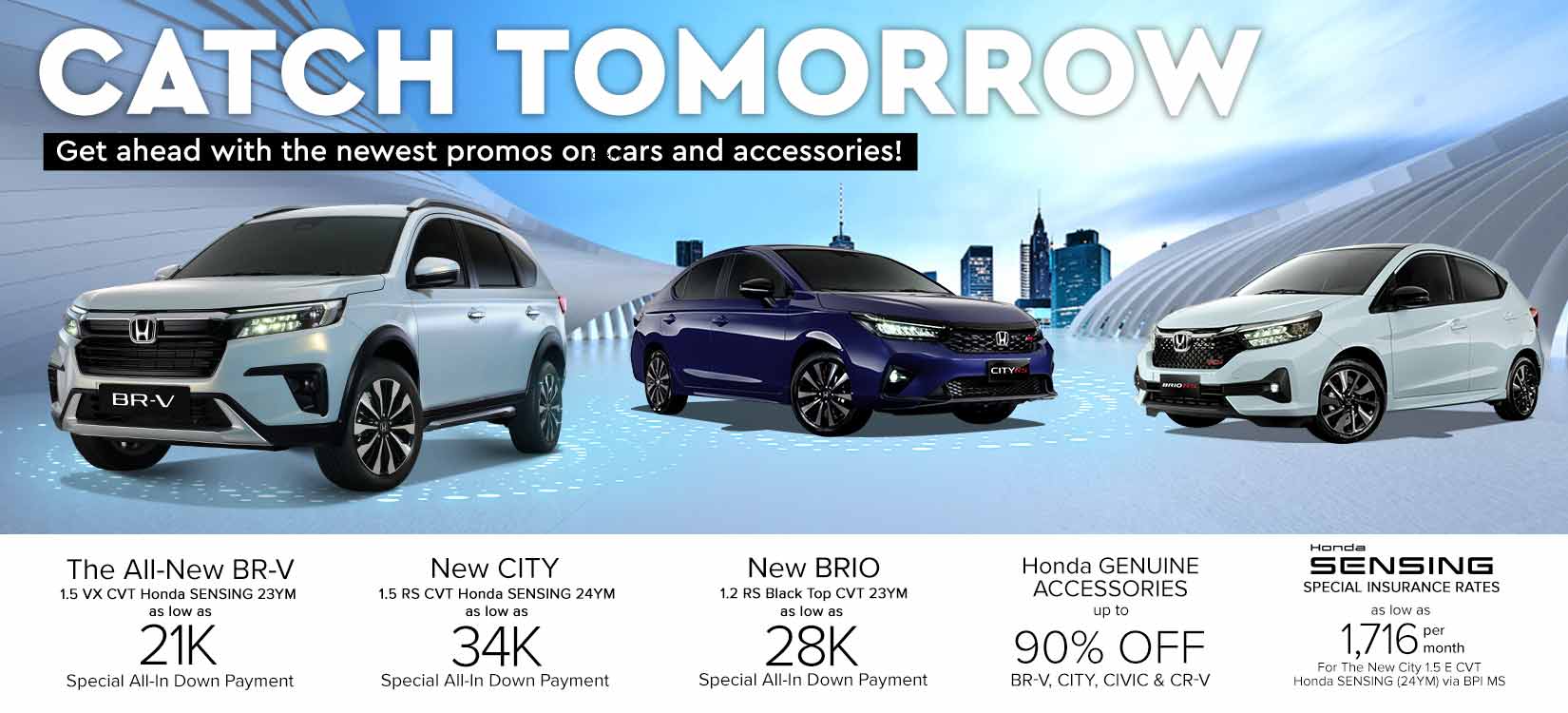 Exclusive Offers in “Catch Tomorrow” September Promo for New City, New Brio, and All-New BR-V