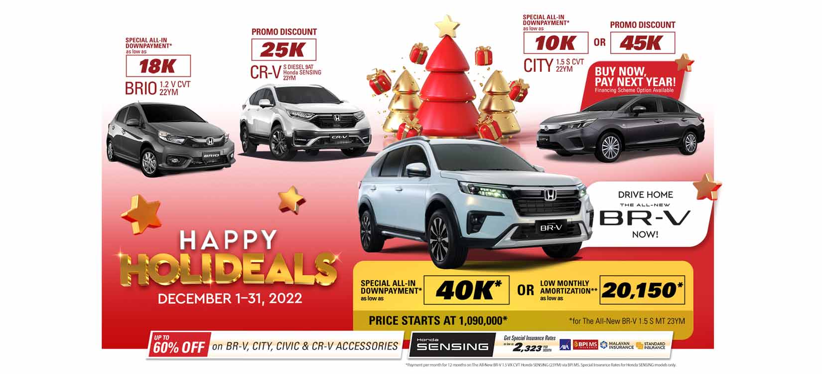 Celebrate Christmas with Honda Cars’ extended “Happy Holideals” promo
