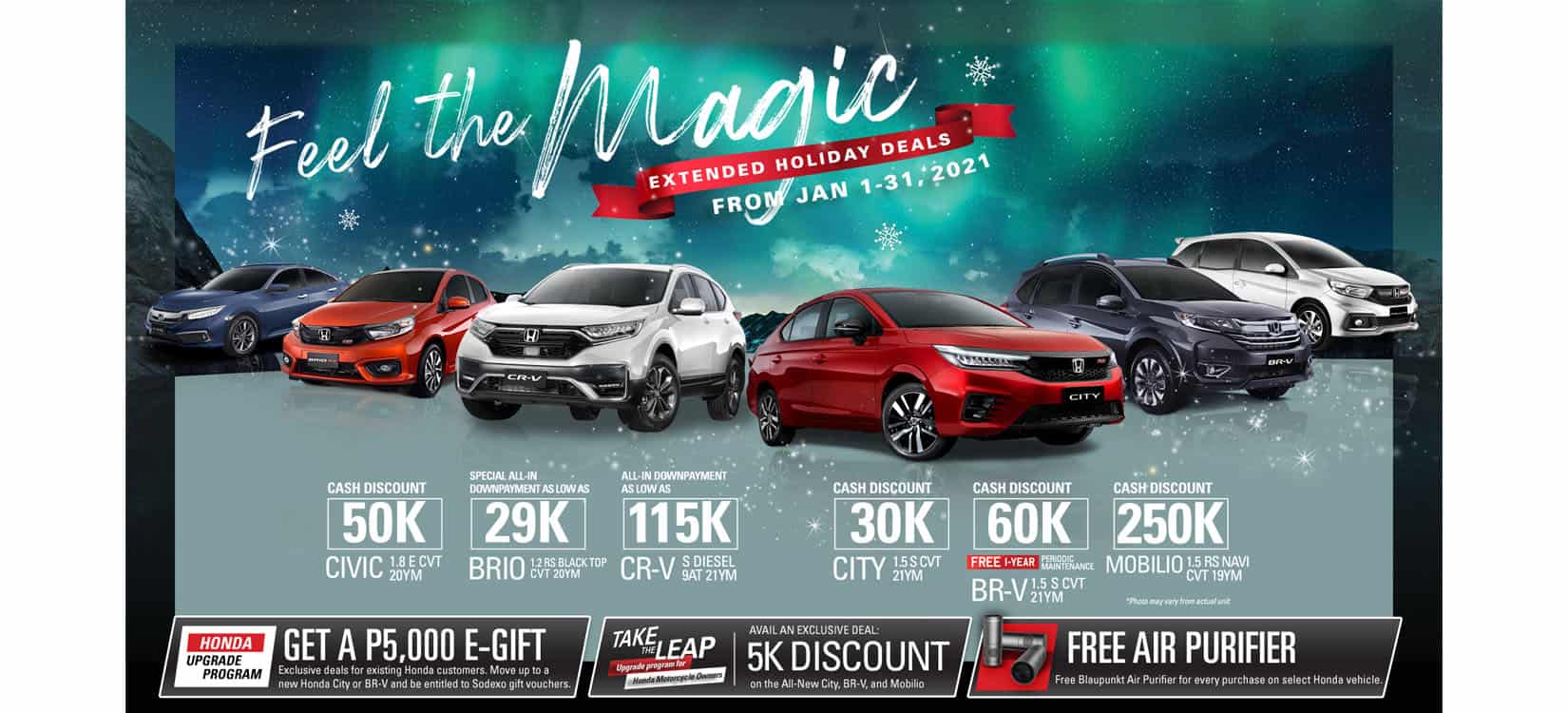 Honda extends the holidays with new promos this January
