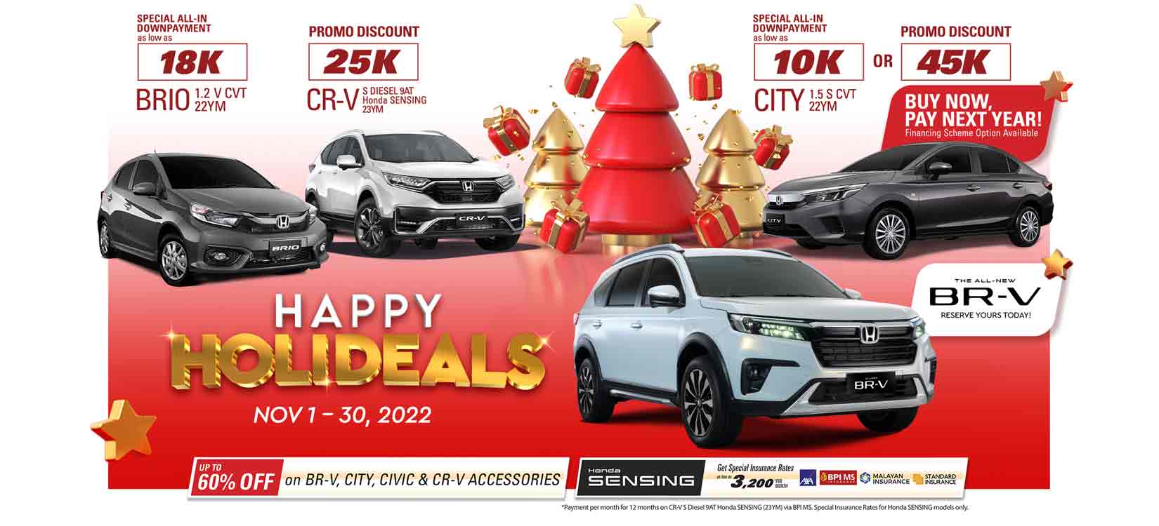 Grab Honda’s holiday offerings with “Happy Holideals” promo