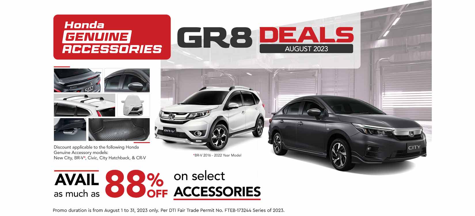 Score GR8 deals this August on Honda Genuine Accessories