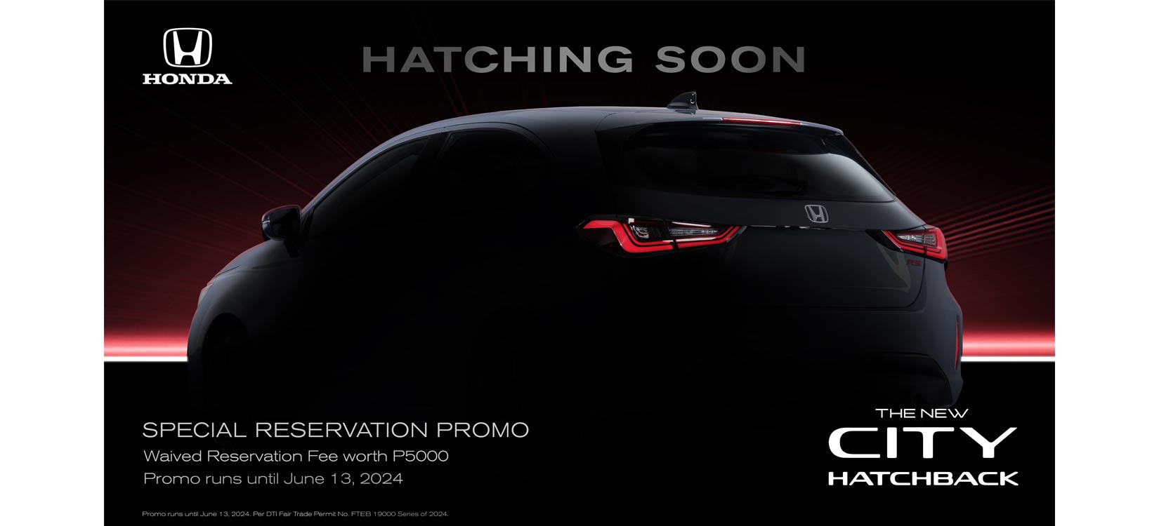 New Honda City Hatchback Pre-Order with Waived Reservation Fee Available Now!