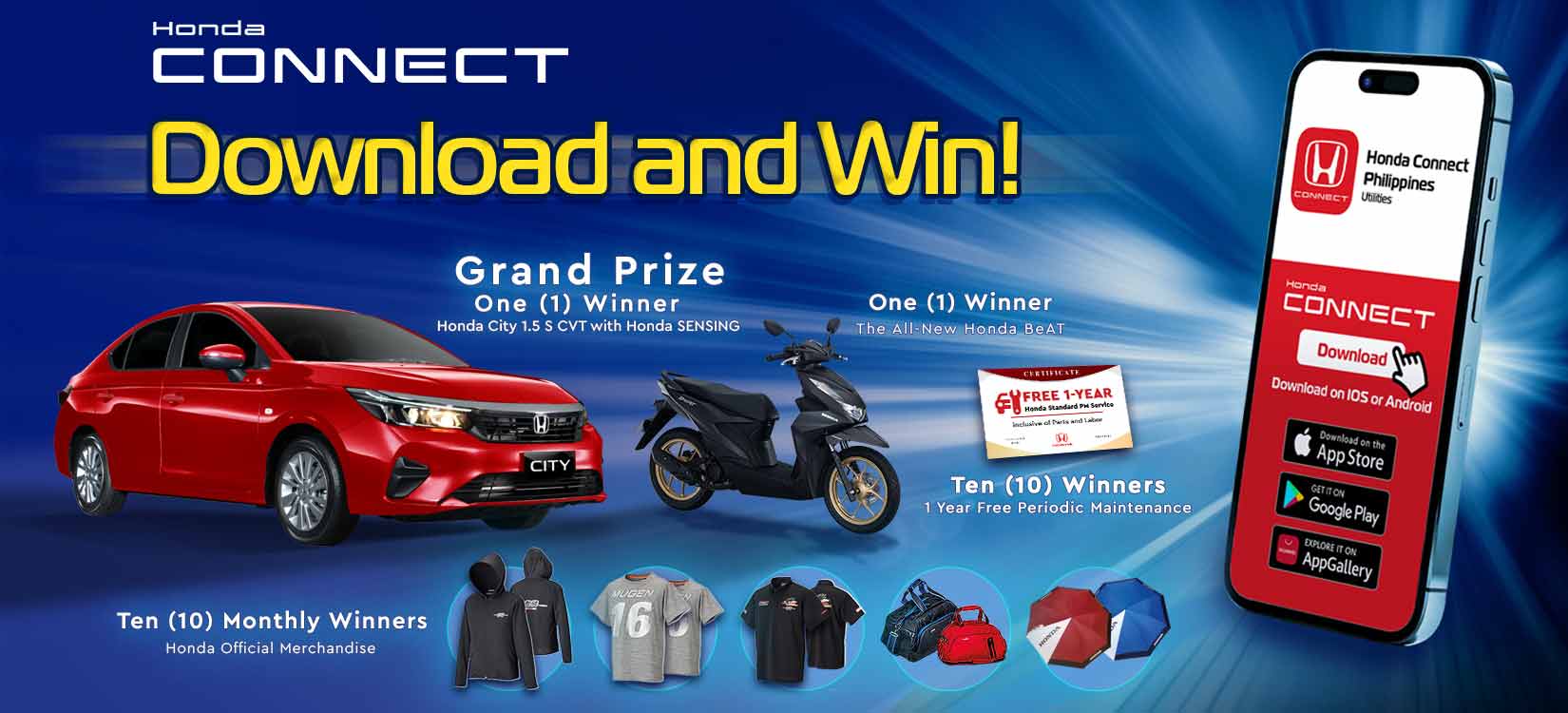 Download the Honda CONNECT and win a New Honda City!