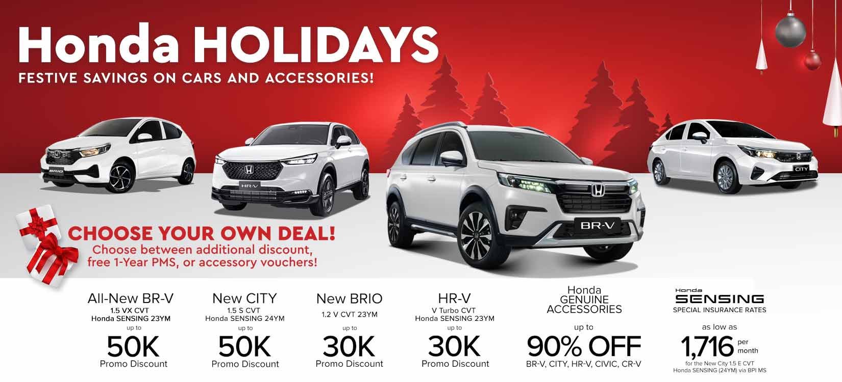 Honda Cars PH celebrates the Holidays with “Choose Your Own Deal for the All-New BR-V, New Brio, New City and New Civic”