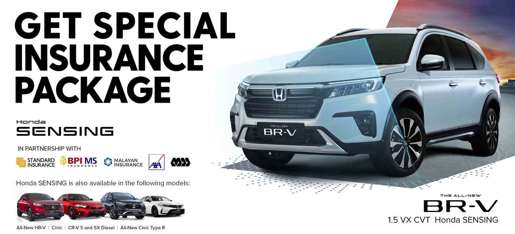 More peace of mind with the Honda SENSING Special Insurance Packages