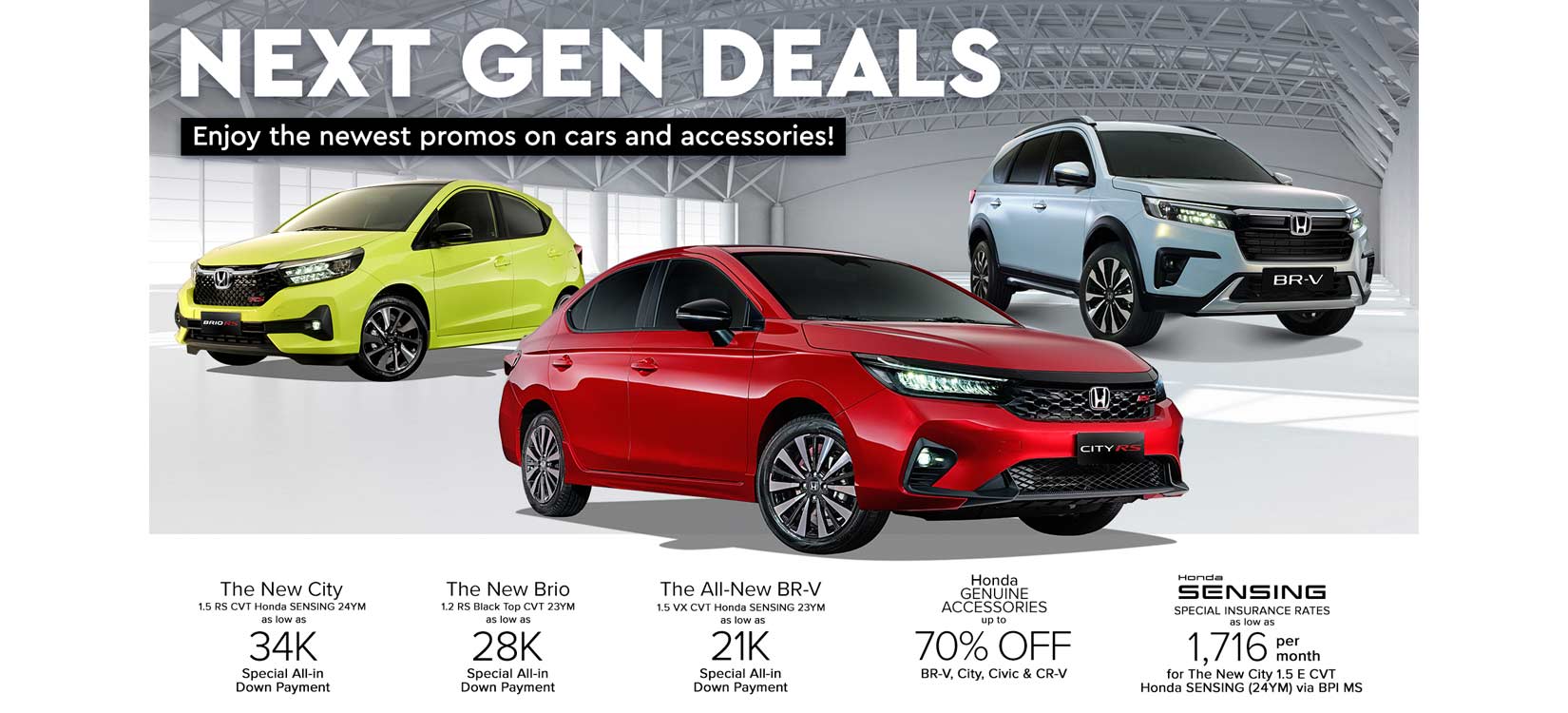Honda Cars PH rolls out exciting deals for the New Brio, New City,  and All-New BR-V