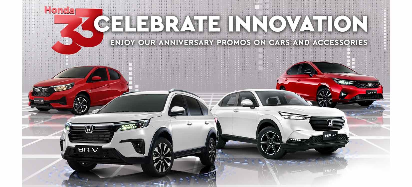 Honda Cars PH Celebrates 33rd Anniversary with exclusive offers for  the All-New BR-V, New Brio, New City and New HR-V