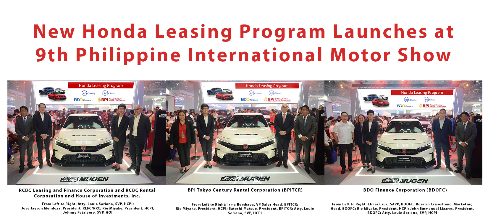 New Honda Leasing Program Launches at 9th Philippine International Motor Show