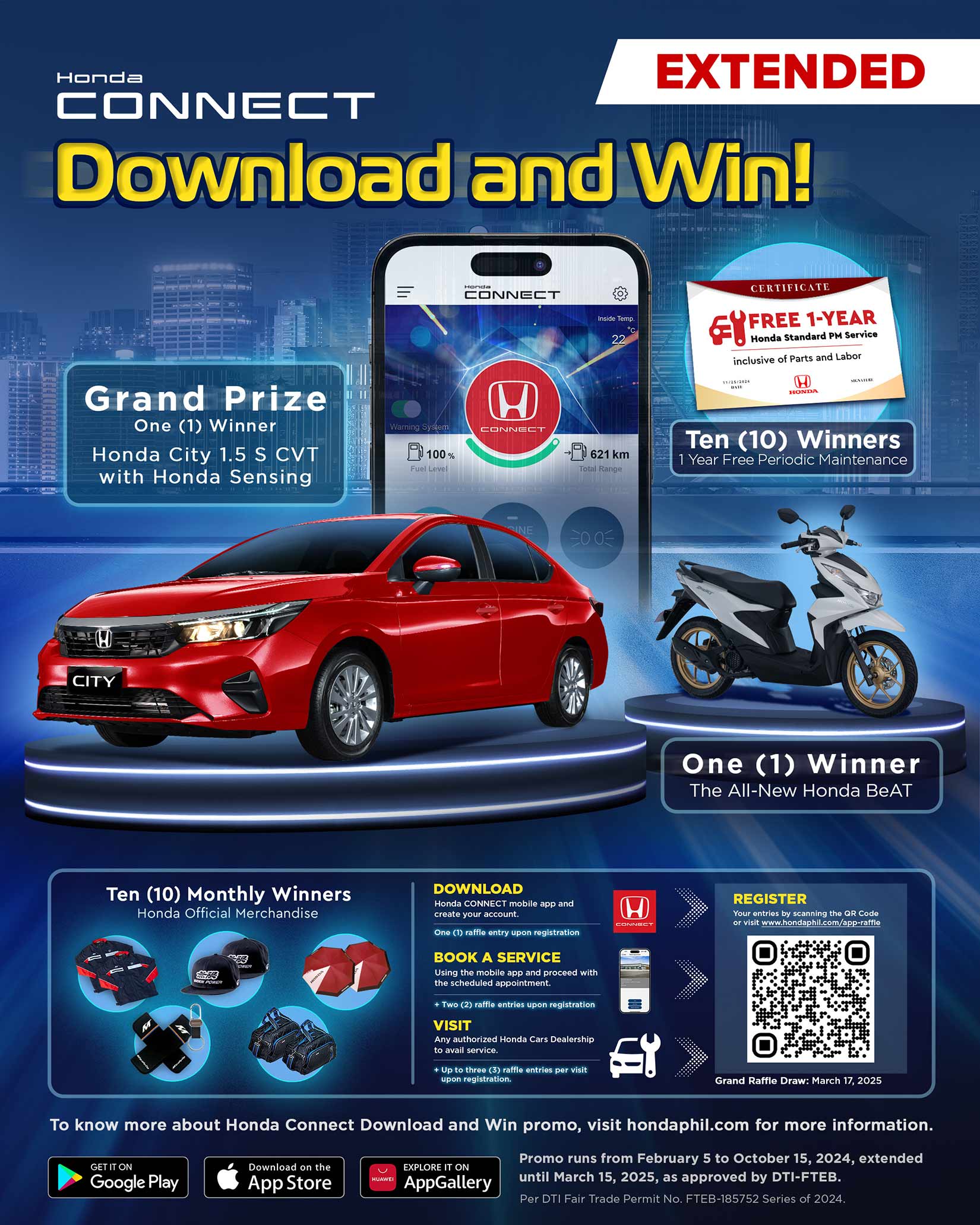 Honda CONNECT Download and Win Extended